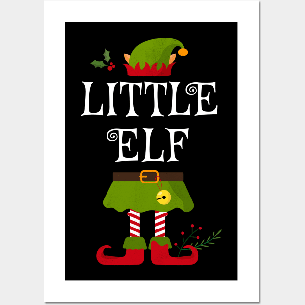 Little Elf Shirt , Family Matching Group Christmas Shirt, Matching T Shirt for Family, Family Reunion Shirts Wall Art by bkls